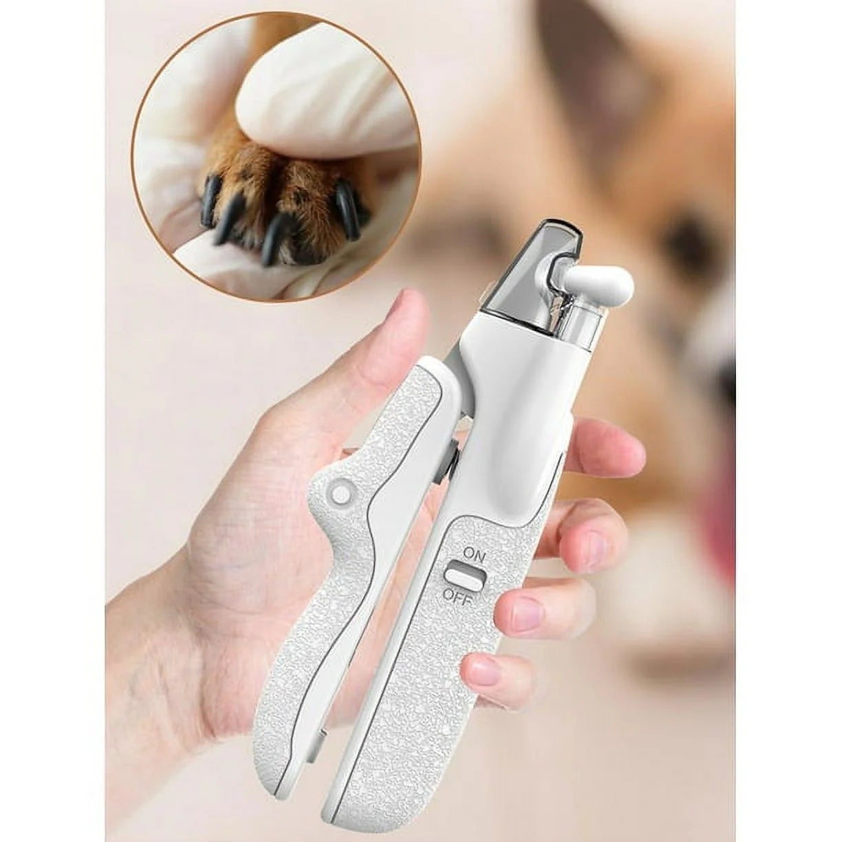 Dog Nail Clipper, Cat Nail Clippers Dog Claw Trimmer with LED Light, Sharp and Durable Blade Dog Nail Trimmers, Claw Trimming Tool for Dog Cat